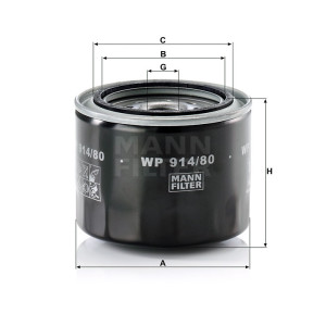 Фильтр масляный MANN-FILTER WP 914/80